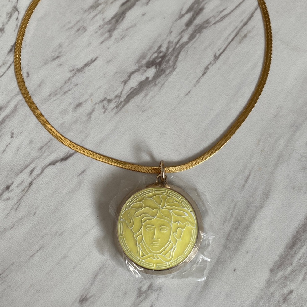 Versace Repurposed Pendant Necklace
